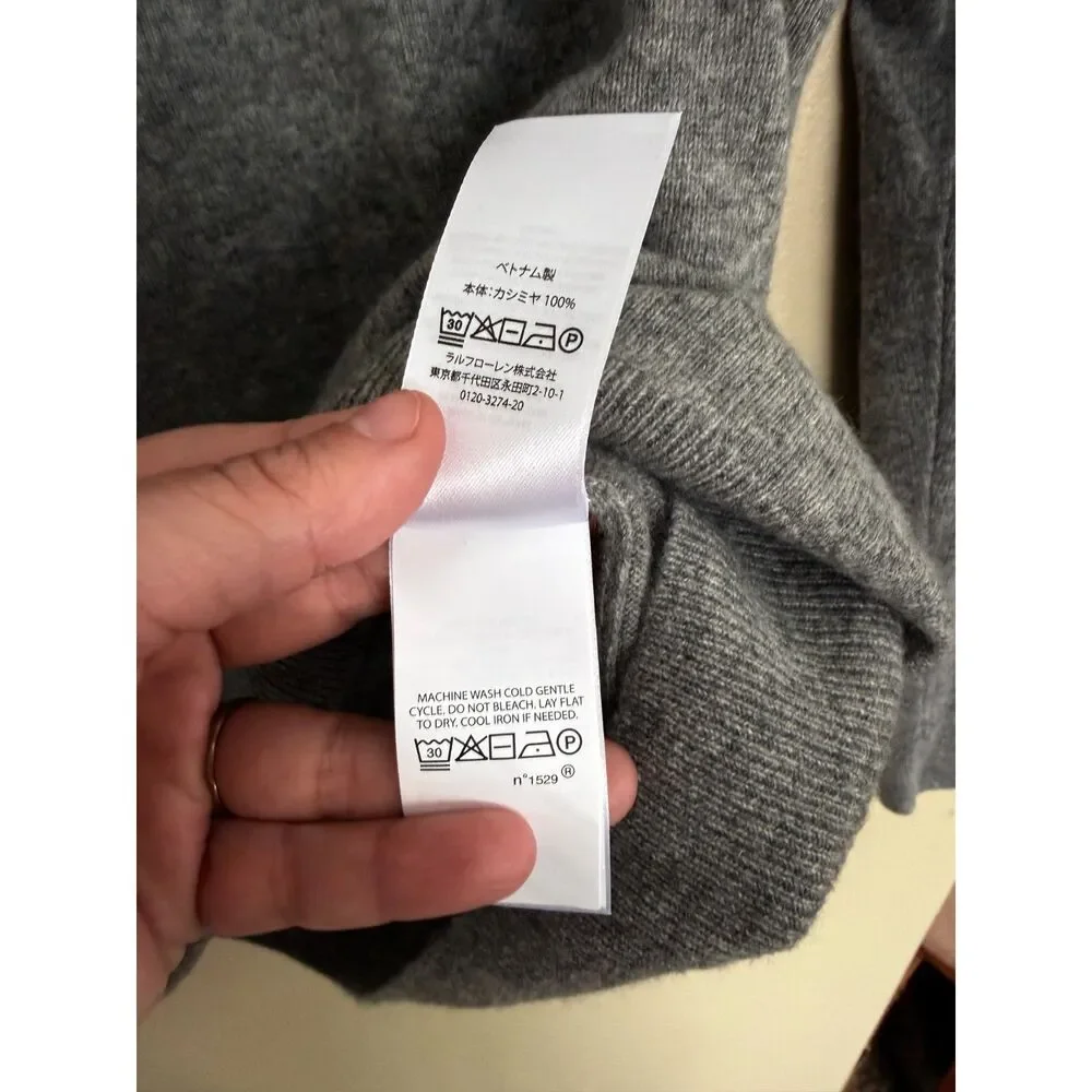 Polo Ralph Lauren Washable Cashmere V-Neck Sweater - Heather‎ Grey